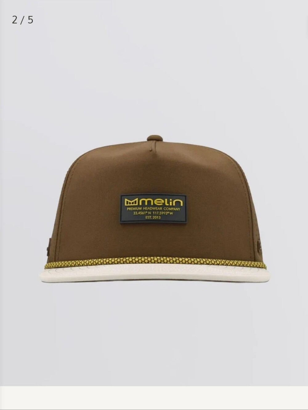 MELIN CORONADO HYDRO PERFORMANCE SNAP BACK HAT IN YELLOW JACKET - Picture 8 of 10